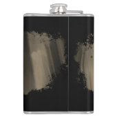 Elegant Faux Gold Stroke Monogramed Black Heupfles (Achterkant)