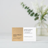 Elegant Faux Gold Textured Hair Beauty Afsprakenkaartje (Staand voorkant)