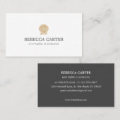 Elegant FAUX Gold Tropical Seashell Beach Coastal Visitekaartje (Voorkant / Achterkant)