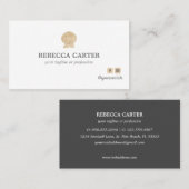 Elegant faux Gold Tropical Seashell Beach Coastal Visitekaartje (Voorkant / Achterkant)