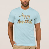 Elegant Faux Gold Typografie Happy Hanukkah T-shirt (Voorkant)