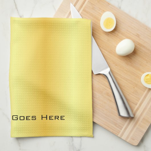 Elegant Faux Gold Voeg Jouw tekst Sjabloon toe Theedoek (Quarter Fold)