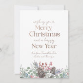 Elegant Faux Gold Vrolijk Kerstfeest & Foto Feestdagenkaart (Achterkant)