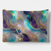 Elegant Faux Gold w Blauwgroen & Paarse Opal Stone Etui (Voorkant)