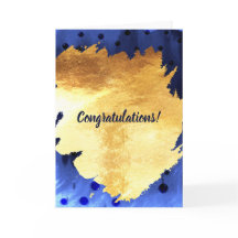 Elegant Faux Gold Waterverf Gefeliciteerd