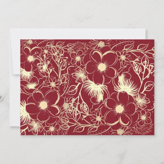 Elegant Faux Gold Wedding Save The Date (Achterkant)