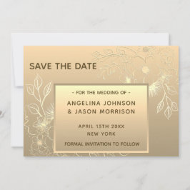 Elegant Faux Gold Wedding Save The Date