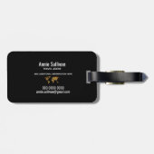 Elegant Faux Gold Wereldkaart Travel Agent Bagagelabel (Achterkant horizontaal)