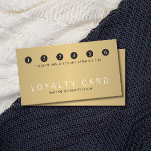 Elegant Faux Gold White Beauty Salon Loyalty