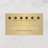 Elegant Faux Gold White Beauty Salon Loyalty (Voorkant)