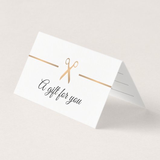 Elegant Faux Gold White Hair Cadeaubon Kaart (Voorkant)