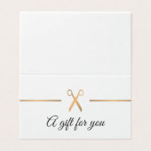 Elegant Faux Gold White Hair Cadeaubon Kaart (Buitenkant ongevouwen)