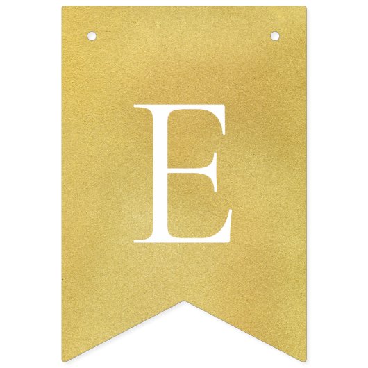 Elegant Faux Gold White kerst Vlaggetjes (Tweede vlag)