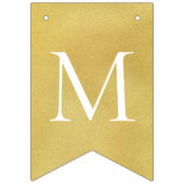 Elegant Faux Gold White kerst Vlaggetjes (Eerste vlag)