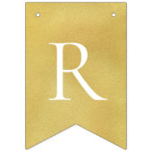 Elegant Faux Gold White kerst Vlaggetjes (Derde vlag)