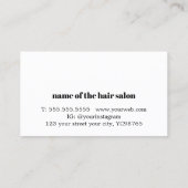 Elegant Faux Golden Bold Beauty Salon  Afsprakenkaartje (Achterkant)