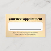 Elegant Faux Golden Bold Beauty Salon  Afsprakenkaartje (Voorkant)