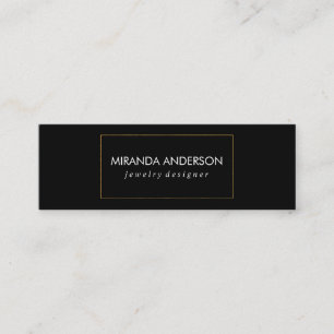 Elegant Faux Golden Border Mini Visitekaartje