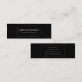 Elegant Faux Golden Border Mini Visitekaartje (Voorkant / Achterkant)