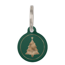 Elegant Faux Golden Folie kerstboom op groen