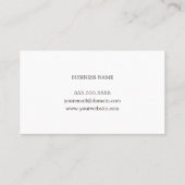 Elegant Faux Goud Blauw Metalen Streep Consultant Visitekaartje (Achterkant)