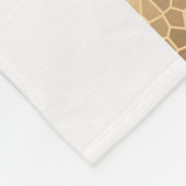 elegant faux goud, blauw van de marine, witte stre fleece deken (Hoek)