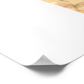 elegant faux goud, blauw van de marine, witte stre poster (Hoek)