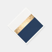 elegant faux goud, blauw van de marine, witte stre servet (Hoek)