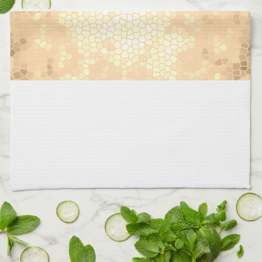 elegant faux goud, blauw van de marine, witte stre theedoek (Gevouwen)