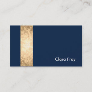 elegant faux goud, blauw van de marine, witte stre visitekaartje