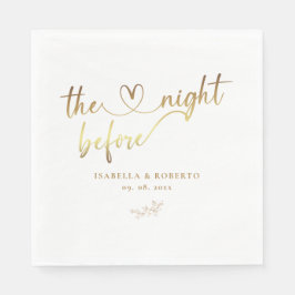 Elegant faux goud de avond voor de bruiloft servet