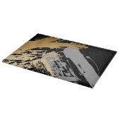 elegant faux goud en grijze borstels snijplank (Hoek)