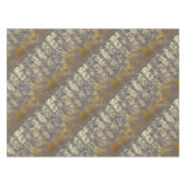 elegant faux goud en grijze borstels tafelkleed (Voorkant (Horizontaal))