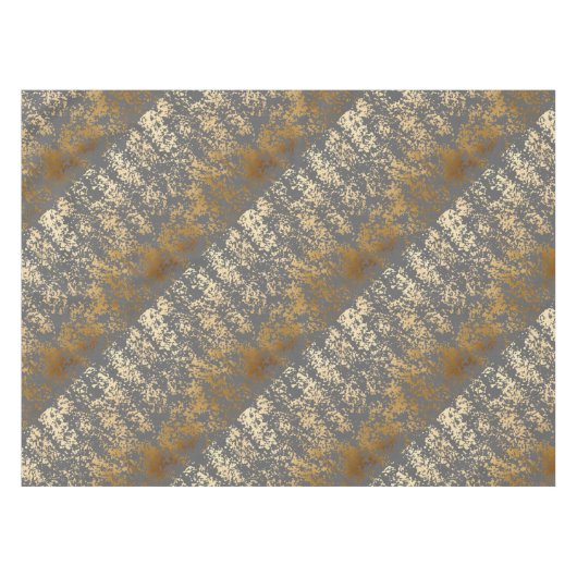 elegant faux goud en grijze borstels tafelkleed (Voorkant (Horizontaal))