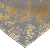 elegant faux goud en grijze borstels tafelkleed (Gekanteld)