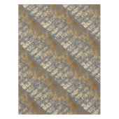 elegant faux goud en grijze borstels tafelkleed (Voorkant)