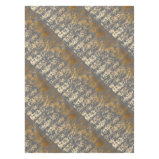 elegant faux goud en grijze borstels tafelkleed (Voorkant)