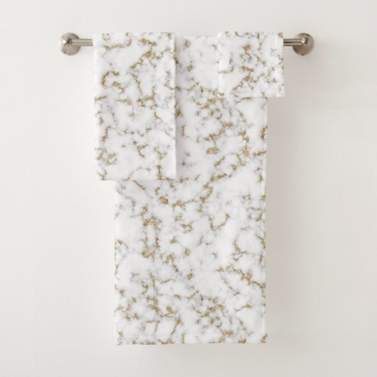 Elegant faux goud en grijze marmer bad handdoek (Insitu)