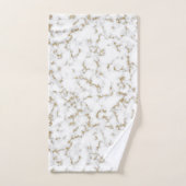Elegant faux goud en grijze marmer bad handdoek (Handdoek)