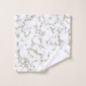 Elegant faux goud en grijze marmer bad handdoek (Wasdoekje)