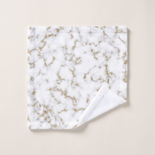 Elegant faux goud en grijze marmer bad handdoek (Wasdoekje)