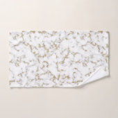 Elegant faux goud en grijze marmer bad handdoek (Handdoek)