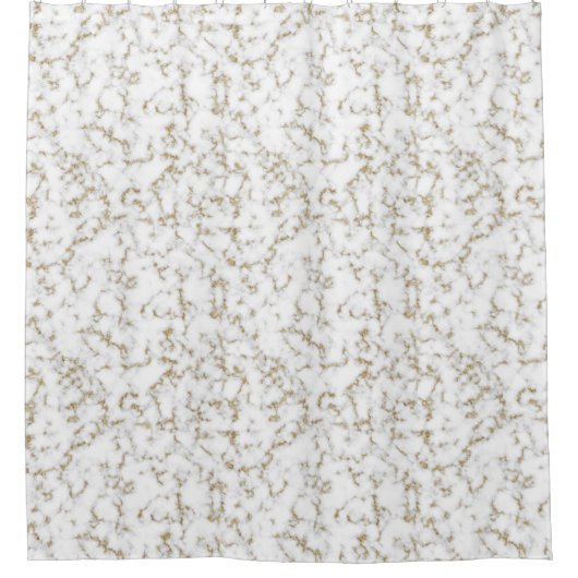 Elegant faux goud en grijze marmer douchegordijn (Voorkant)