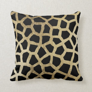 Elegant faux goud en zwarte moderne dierlijke afdr kussen