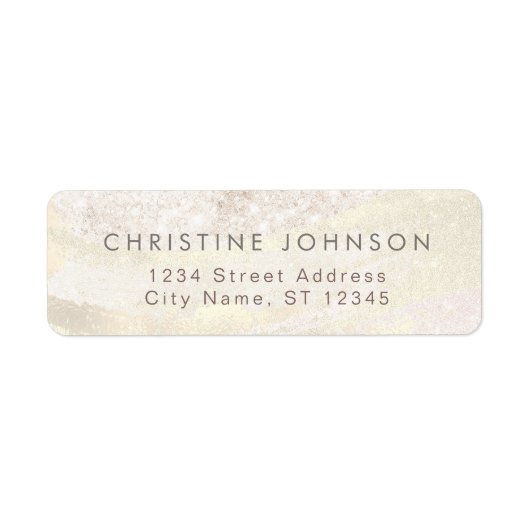 elegant faux goud glitter etiket (Voorkant)