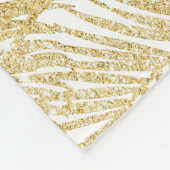 Elegant faux goud glitter tropische planten patroo fleece deken (Hoek)