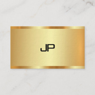 Elegant Faux Goud Monogram Modern Professioneel Visitekaartje