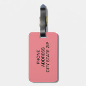 elegant faux goud tropisch anananaseppatroon bagagelabel (Achterkant verticaal)