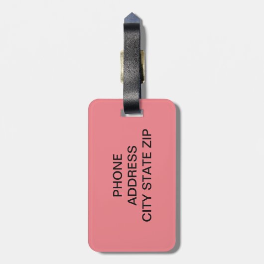 elegant faux goud tropisch anananaseppatroon bagagelabel (Achterkant verticaal)