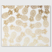 elegant faux goud tropisch anananaseppatroon cadeaupapier (Vlak)
